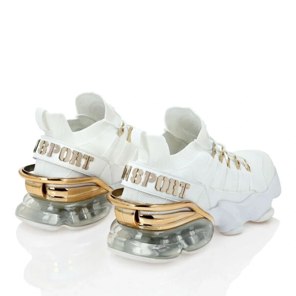 Philipp Plein Sport Tiger Attack Gen.X.04 White Gold Sneakers Men